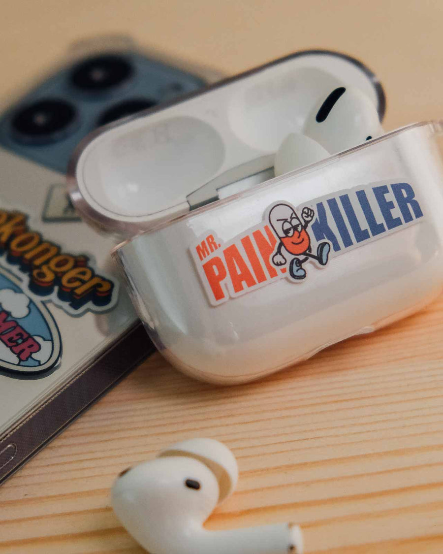 No More Pain 透明 AirPods Case