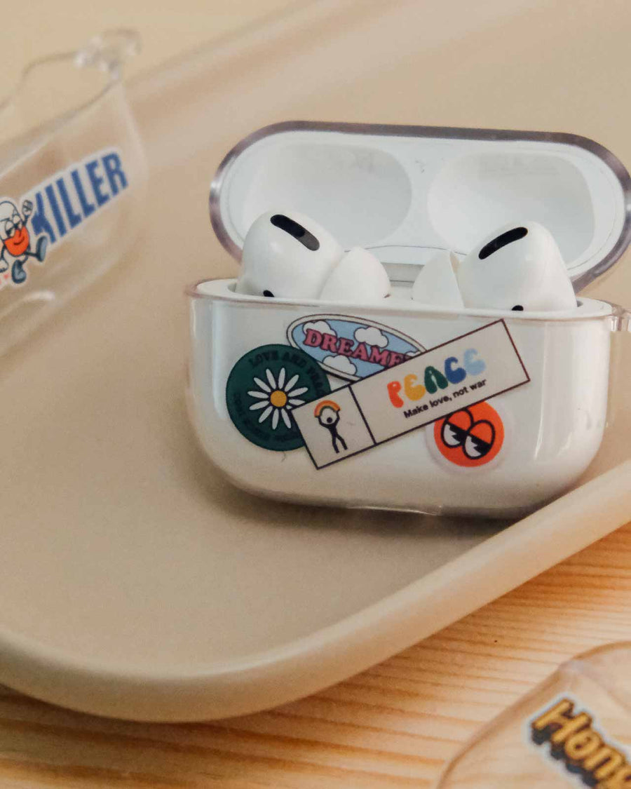 No More Pain 透明 AirPods Case