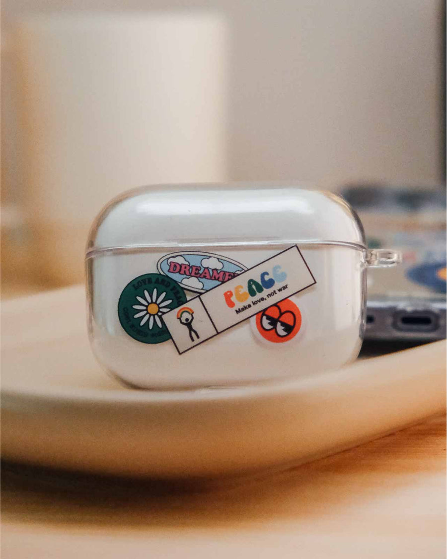 No More Pain 透明 AirPods Case